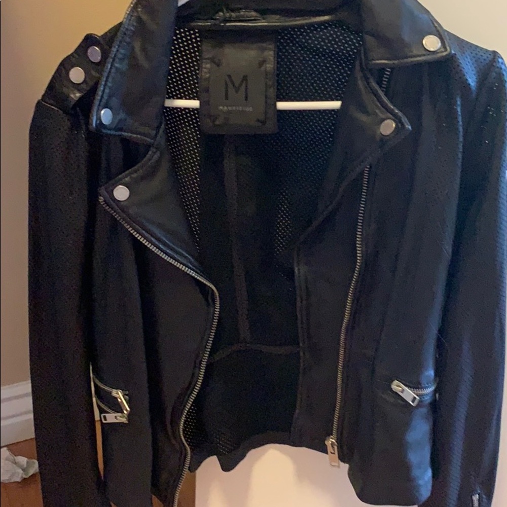 MAURITIUS never worn black denim jacket sz large
